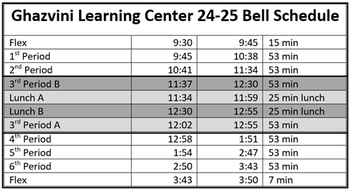 GLC Bell Schedule